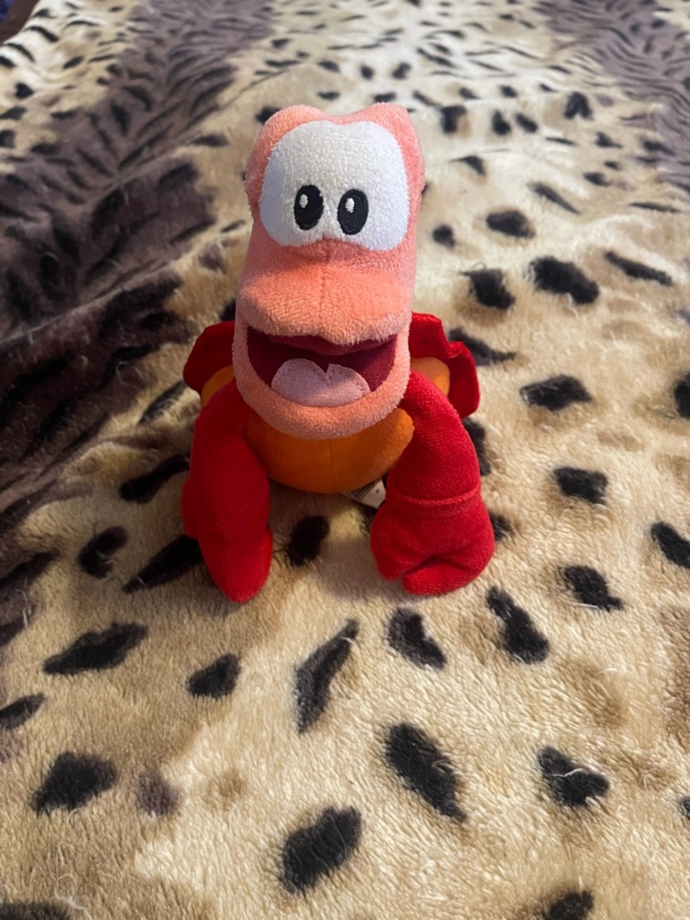 Disney Orange and Red Sebastian Plush Crab